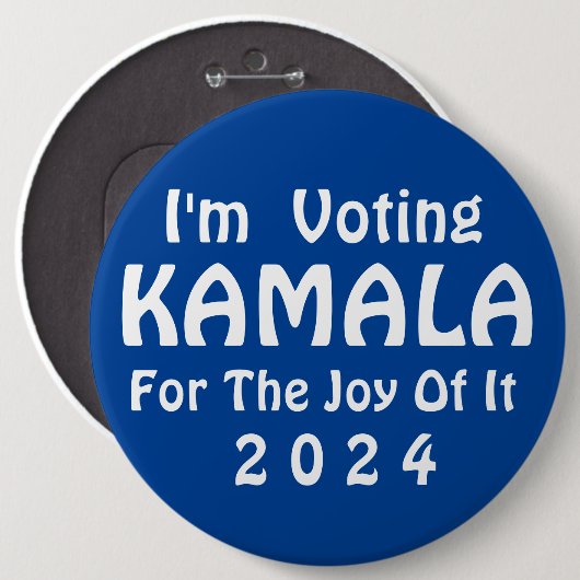 Ik stem op de Button van Kamala (Voorkant /achterkant)