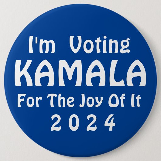 Ik stem op de Button van Kamala (Voorkant)