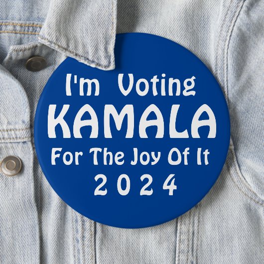 Ik stem op de Button van Kamala (In situ)