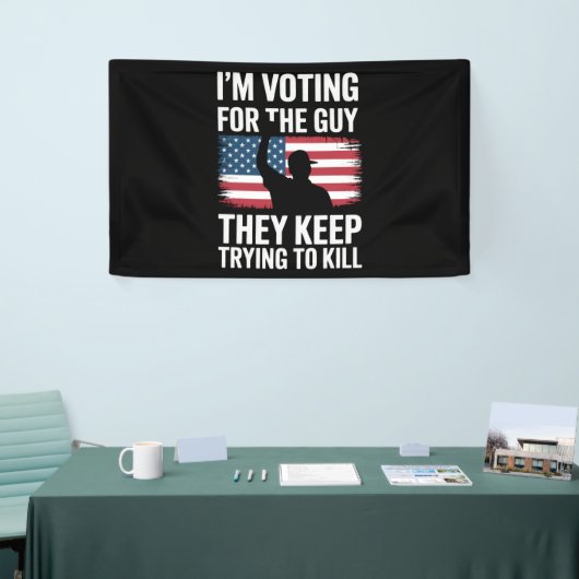 Ik Stem Op De Man Die Ze Blijven Proberen Te Doden Spandoek (Beurs)