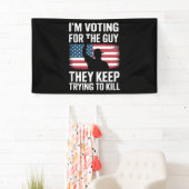 Ik stem op de man die ze blijven proberen te vermo spandoek (Insitu)