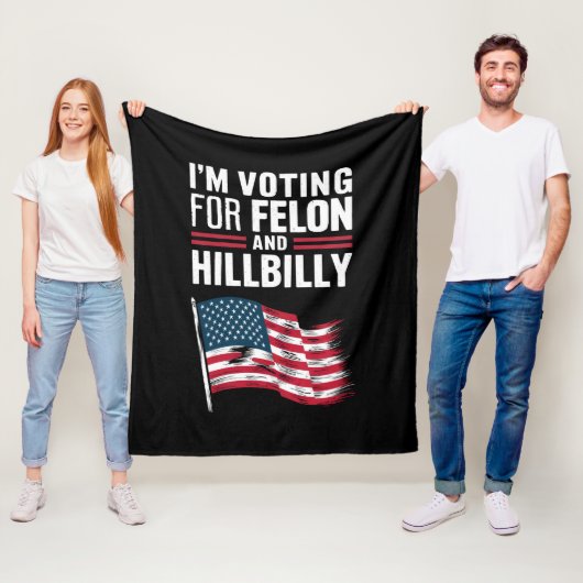Ik Stem Op De Misdadiger & De Hillbilly 2024 Pro Fleece Deken (In situ)