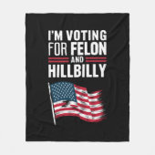 Ik Stem Op De Misdadiger & De Hillbilly 2024 Pro Fleece Deken (Voorkant)