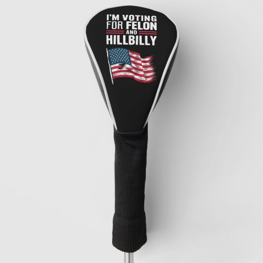 Ik Stem Op De Misdadiger & De Hillbilly 2024 Pro Golfheadcover (Voorkant)
