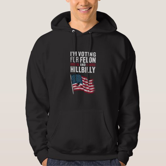 Ik Stem Op De Misdadiger & De Hillbilly 2024 Pro Hoodie (Voorkant)