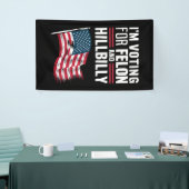 Ik Stem Op De Misdadiger & De Hillbilly 2024 Pro Spandoek (Beurs)