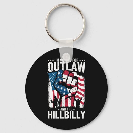 Ik Stem Op de Outlaw en de Hillbilly 2024 Sleutelhanger (Voorkant)