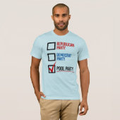 Ik stem op de Poolpartij T-shirt (Voorkant volledig)