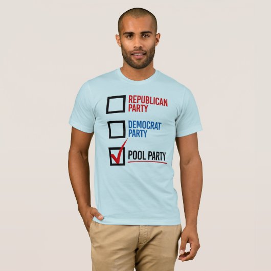 Ik stem op de Poolpartij T-shirt (Voorkant volledig)