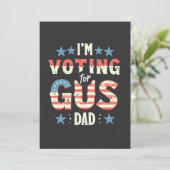 Ik stem op de verkiezing van Gus Dad Harris Walz Bedankkaart (Staand voorkant)