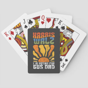 Ik stem op de verkiezing van Gus Dad Harris Walz Pokerkaarten