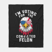 Ik stem op de veroordeelde misdadiger Funny Pro Tr Fleece Deken (Voorkant)