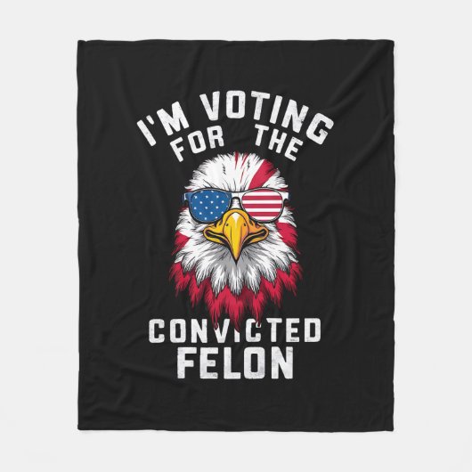 Ik stem op de veroordeelde misdadiger Funny Pro Tr Fleece Deken (Voorkant)