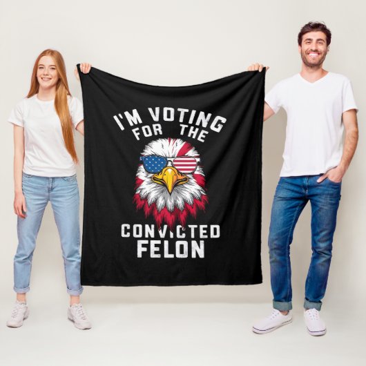 Ik Stem Op De Veroordeelde Misdadiger Grappig Pro  Fleece Deken (In situ)