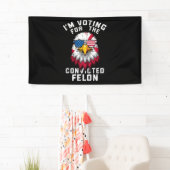 Ik Stem Op De Veroordeelde Misdadiger Grappig Pro  Spandoek (Insitu)