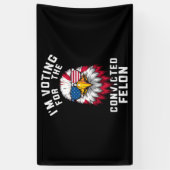 Ik Stem Op De Veroordeelde Misdadiger Grappig Pro  Spandoek (Verticaal)