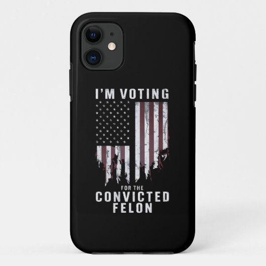 Ik Stem Op De Veroordeelde Misdadiger Pro Trump 20 Case-Mate iPhone Case (Achterkant)