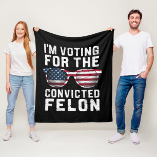 Ik Stem Op De Veroordeelde Misdadiger Pro Trump 20 Fleece Deken