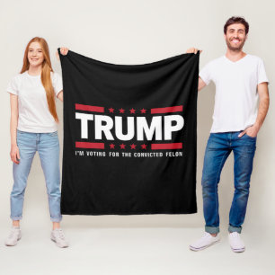 Ik Stem Op De Veroordeelde Misdadiger Pro Trump 20 Fleece Deken