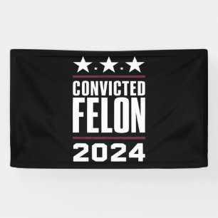 Ik Stem Op De Veroordeelde Misdadiger Pro Trump 20 Spandoek