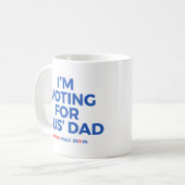 Ik stem op Gus' Dad - Harris Walz 2024 Koffiemok (Voorkant links)