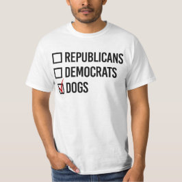 Ik stem op honden t-shirt