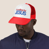 Ik stem op Jezus Christus Trucker Pet (In situ)