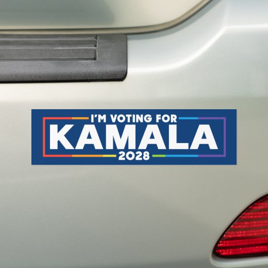 Ik stem op Kamala 2028 LGBTQ Bumpersticker (Op auto)