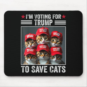 Ik stem op Trump om de verkiezing van Cats Trump 2 Muismat