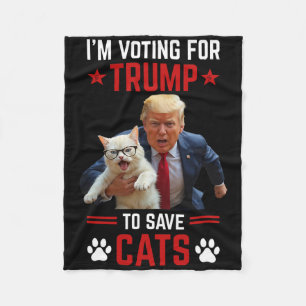 Ik Stem Op Trump Om Katten Te Redden Trump Verkiez Fleece Deken