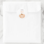 IK STEM Oranje Gendergerelateerd Baby shower Ronde Sticker (Tas)