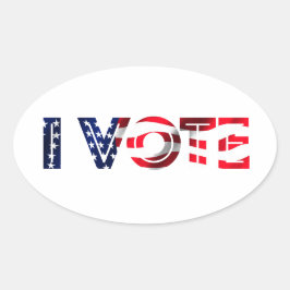 Ik stem ovale sticker