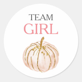 IK STEM ROZE Gender Onthullen Baby shower Game Lab Ronde Sticker