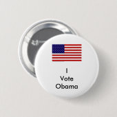 Ik stem tegen Obama Ronde Button 5,7 Cm (Voorkant /achterkant)
