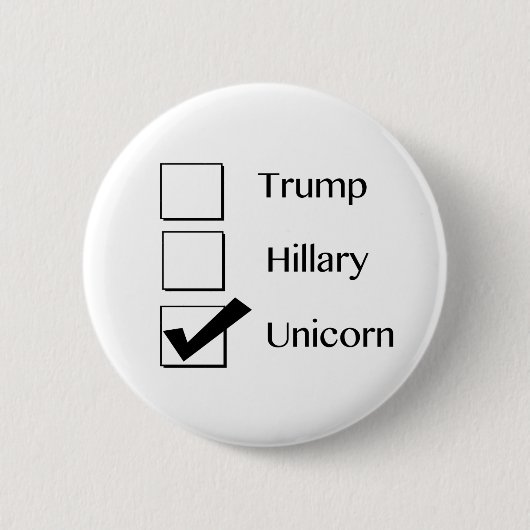 Ik stem unicorn Button (Voorkant)