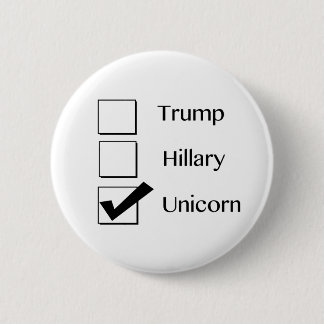 Ik stem unicorn Button