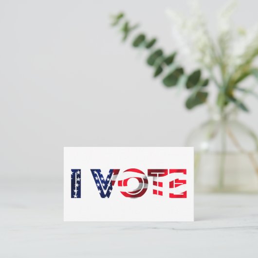 Ik stem visitekaartje (Staand voorkant)