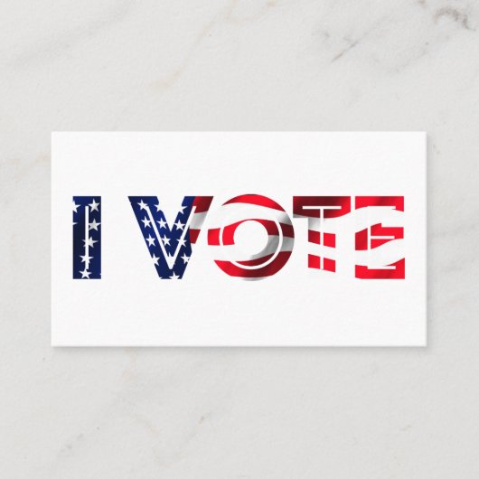 Ik stem visitekaartje (Voorkant)