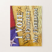 Ik stem voor de bescherming van mijn vrijheid legpuzzel (Verticaal)