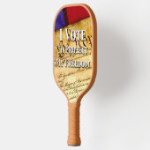 Ik stem voor de bescherming van mijn vrijheid pickleball paddle (Links)