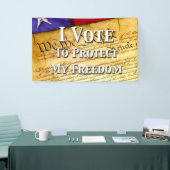 Ik stem voor de bescherming van mijn vrijheid spandoek (Beurs)