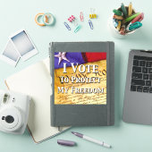 Ik stem voor de bescherming van mijn vrijheid sticker (iPad Cover)