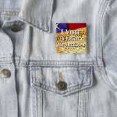 Ik stem voor de bescherming van mijn vrijheid vierkante button 5,1 cm (In situ)