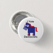Ik stem voor de democratie ronde button 3,2 cm (Voorkant /achterkant)