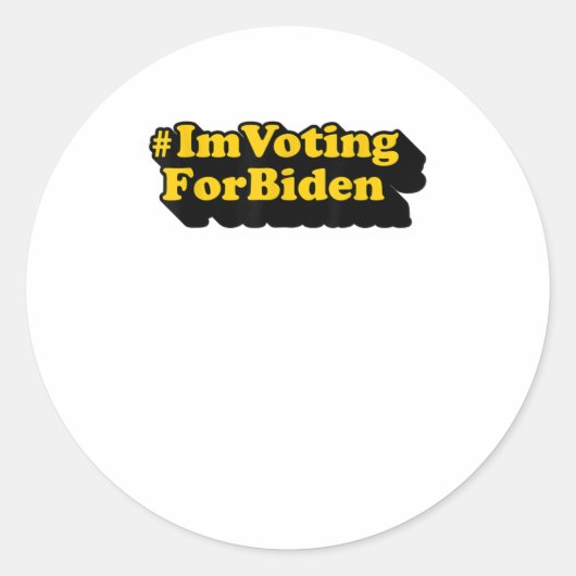 Ik stem voor de eerste stemming in 2020 ronde sticker (Voorkant)