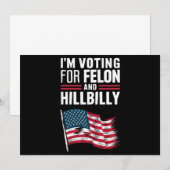 Ik stem voor de Felon & The Hillbilly 2024 Pro Kaart (Voorkant / Achterkant)