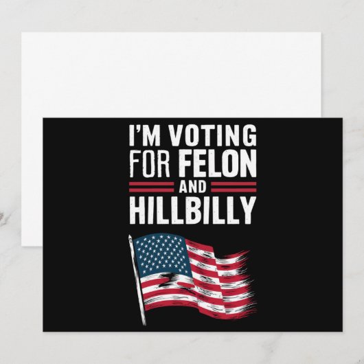 Ik stem voor de Felon & The Hillbilly 2024 Pro Kaart (Voorkant / Achterkant)