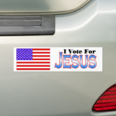 IK STEM VOOR DE JESUS-BUMPERSTICKER BUMPERSTICKER (Op auto)