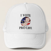 Ik stem voor de levenscyclus trucker pet (Voorkant)