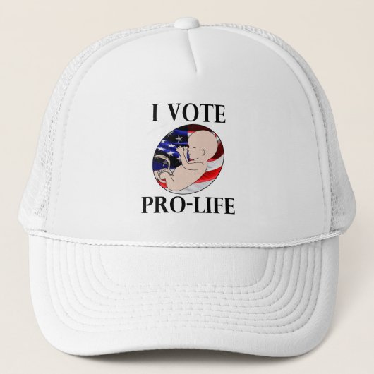 Ik stem voor de levenscyclus trucker pet (Voorkant)